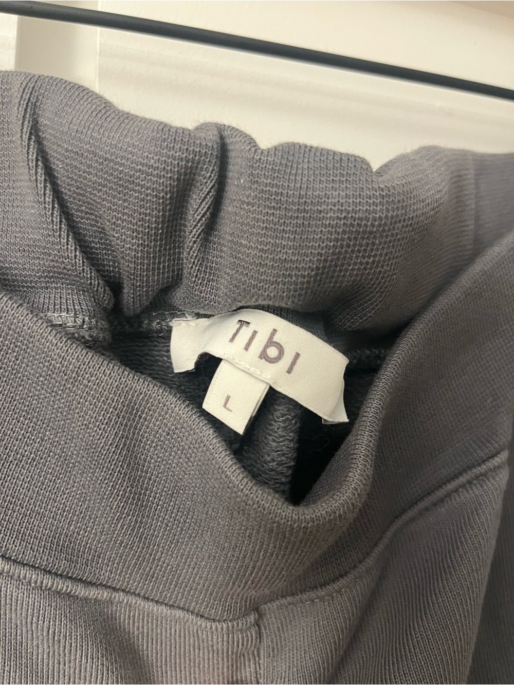Tibi Gray Elastic-Waist Ankle-Tie Sweatpants - Picture 2 of 4